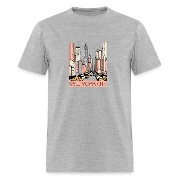 NEW YORK CITY DESIGN - Men's T-Shirt - heather gray - Front - Jose (178cm)
