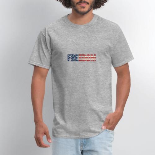 Freedom American Flag Distressed Patriotic Shirt - Men's T-Shirt