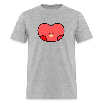 Chibi Heart - Men's T-Shirt - heather gray - Front - Jose (178cm)