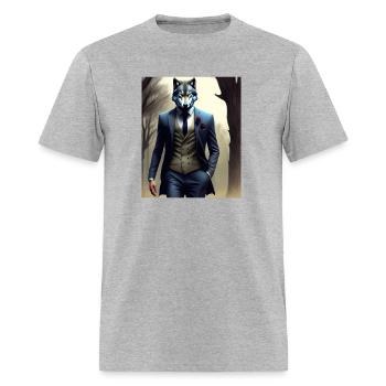 Werewolf in Suit - Men's T-Shirt - heather gray - Front - Jose (178cm)