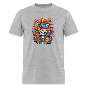 Exploring the vibrant streets of Mexico City - Men's T-Shirt - heather gray - Front - Jose (178cm)