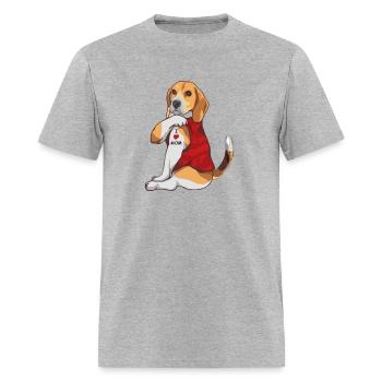 I Love Mom | Dogs Tattoo - Men's T-Shirt - heather gray - Front - Jose (178cm)