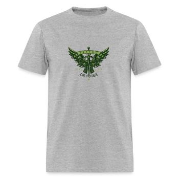 two pistols knife wings illustration tshirt design - Men's T-Shirt - heather gray - Front - Jose (178cm)