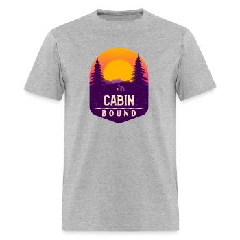 Cabin Bound - Men's T-Shirt - heather gray - Front - Jose (178cm)