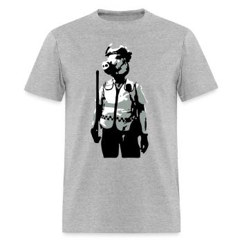 Police - Men's T-Shirt - heather gray - Front - Jose (178cm)