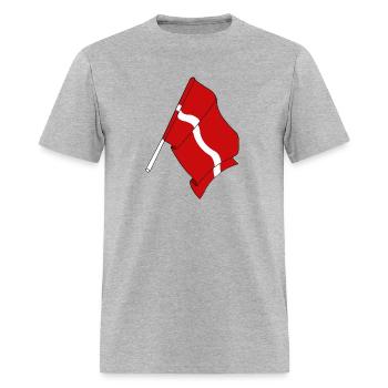 Flag of Latvia - Men's T-Shirt - heather gray - Front - Jose (178cm)