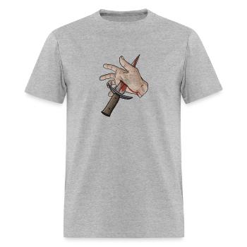 Self Destruction - Men's T-Shirt - heather gray - Front - Jose (178cm)