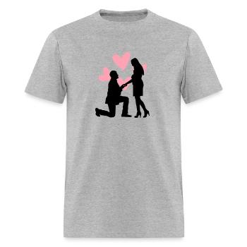 Couple Love - Men's T-Shirt - heather gray - Front - Jose (178cm)