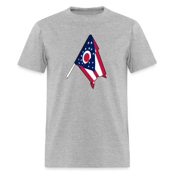Flag of Ohio - Men's T-Shirt - heather gray - Front - Jose (178cm)