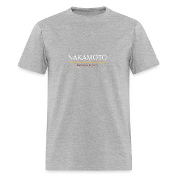Nakamoto Ramen Héritage - T-shirt Homme - gris chiné - Devant - Jose (178cm)