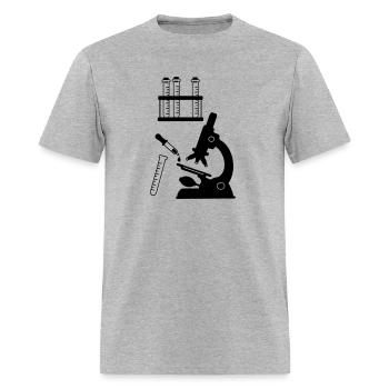 Microscope Laboratory research - Men's T-Shirt - heather gray - Front - Jose (178cm)