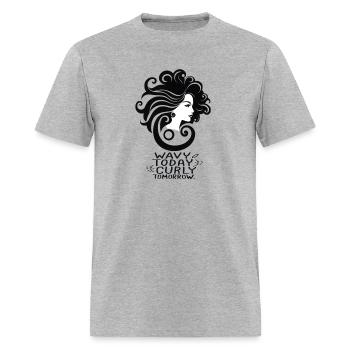 "The Fluidity of Curls" - Men's T-Shirt - heather gray - Front - Jose (178cm)