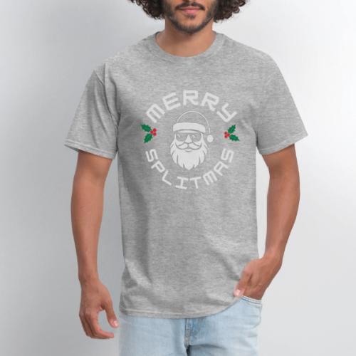 Ho! Ho! Ho! Split Decision Smiling Santa - Men's T-Shirt