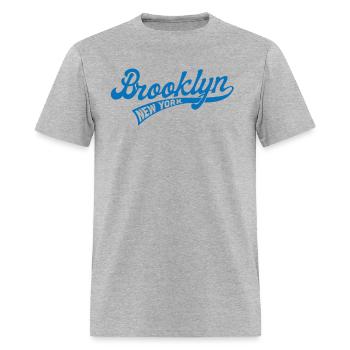 Ville natale Brooklyn, Scénario de baseball - T-shirt Homme - gris chiné - Devant - Jose (178cm)