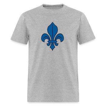 Blue Fleur de lys Flag of Montreal - Men's T-Shirt - heather gray - Front - Jose (178cm)