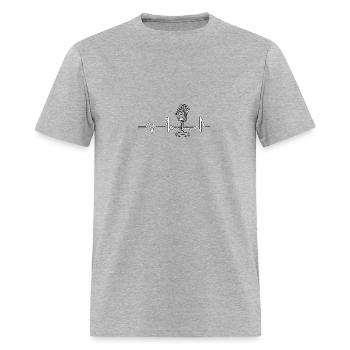 Podcast Heartbeat Podcast Gift Podcast - Men's T-Shirt - heather gray - Front - Jose (178cm)