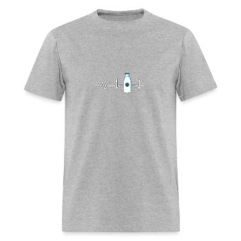 Milk Heartbeat Milk Gift Milk - Men's T-Shirt - heather gray - Front - Jose (178cm)