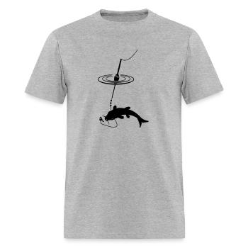 Flotter dans l’eau avec appât - T-shirt Homme - gris chiné - Devant - Jose (178cm)