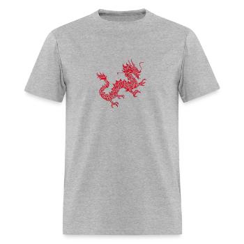 Chinese Asian Dragon Cool - Men's T-Shirt - heather gray - Front - Jose (178cm)