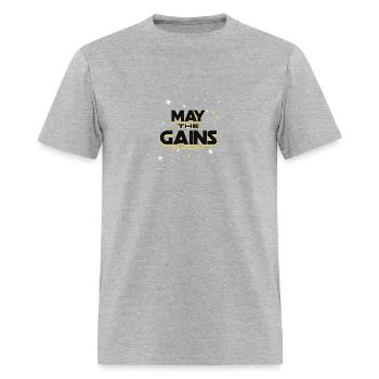 May the gains be with you - Men's T-Shirt - heather gray - Front - Jose (178cm)