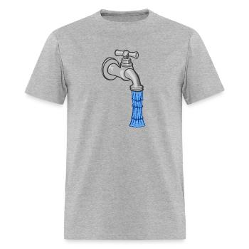 Faucet Water Running - Men's T-Shirt - heather gray - Front - Jose (178cm)