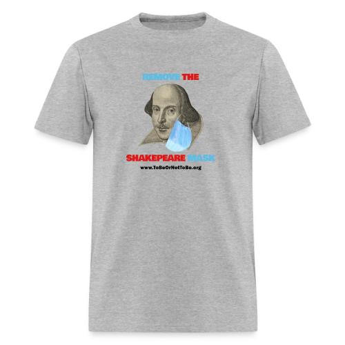 Remove Shakespeare Mask- Front & Back light color - Men's T-Shirt