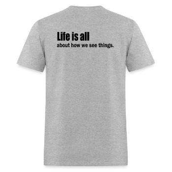 life quotes - Men's T-Shirt - heather gray - Back - Jose (178cm)