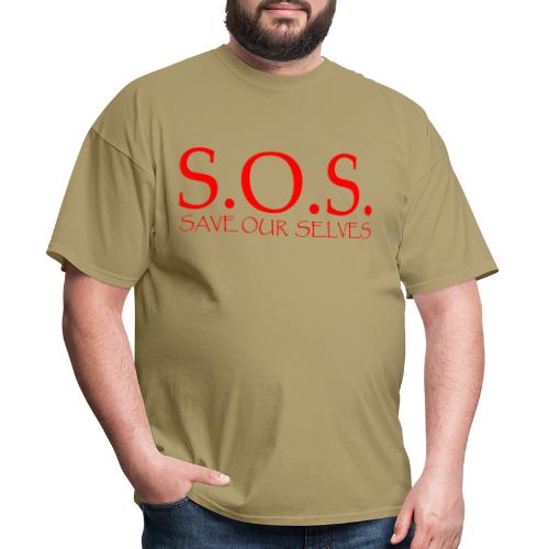 sos no emotion red - Men's T-Shirt