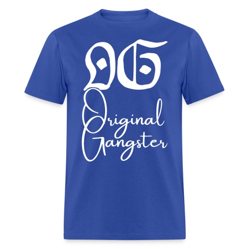 O.G. Original Gangster (White on Blue) - Men's T-Shirt
