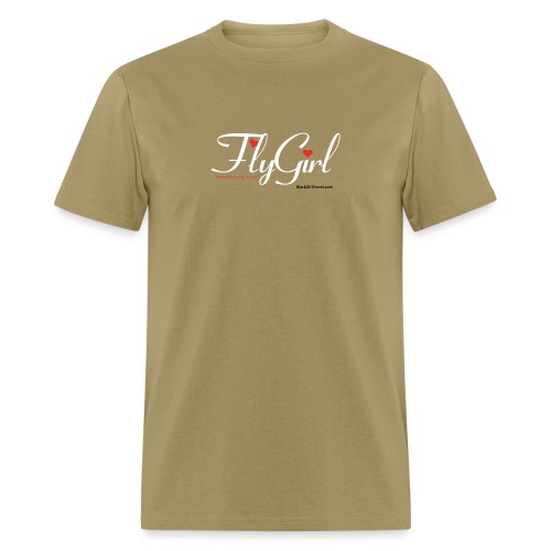 FlyGirlTextWhite W Black png - Men's T-Shirt