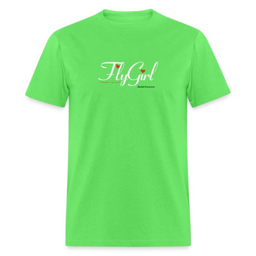 FlyGirlTextWhite W Black png - Men's T-Shirt