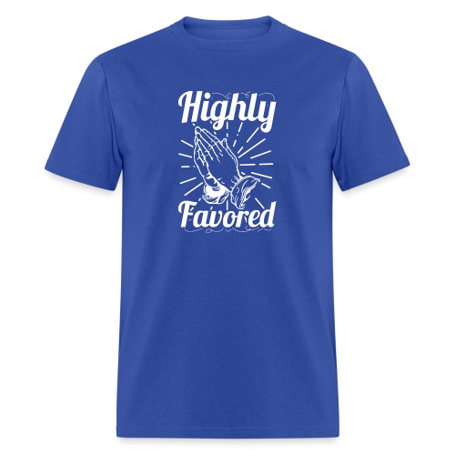 Highly Favored - Alt. Design (White Letters) - Men's T-Shirt