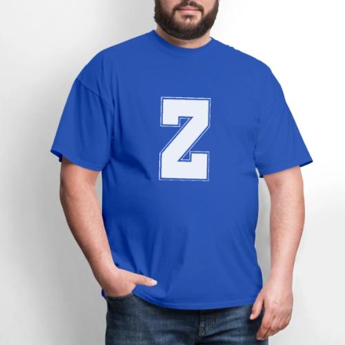 White Letter Z – Varsity Alphabet Monogram - Men's T-Shirt