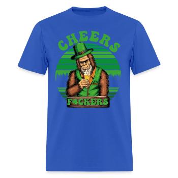 IRISH BIGFOOT St Patricks Day Cheers Fuckers humor - Men's T-Shirt - royal blue - Front - Jose (178cm)