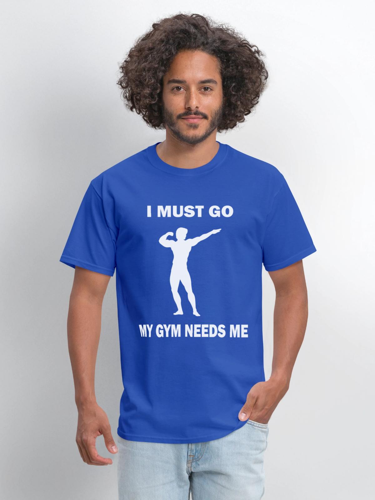 mygym - Men's T-Shirt - royal blue - Front - Jose (178cm)