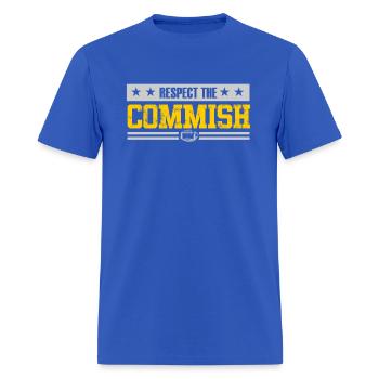 Respect The Commish - Men's T-Shirt - royal blue - Front - Jose (178cm)