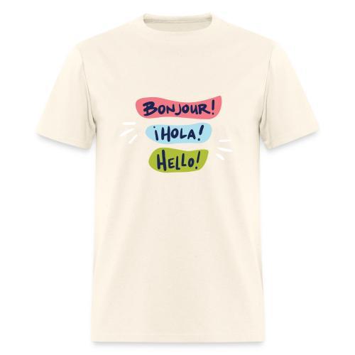 Bonjour Hola Hello Shirts - Men's T-Shirt