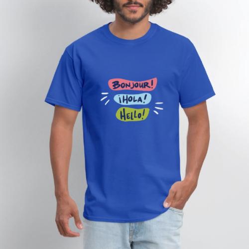 Bonjour Hola Hello Shirts - Men's T-Shirt
