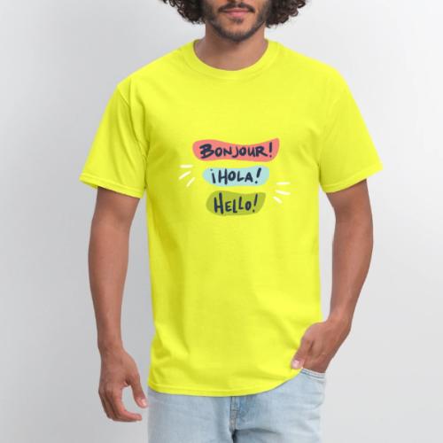 Bonjour Hola Hello Shirts - Men's T-Shirt