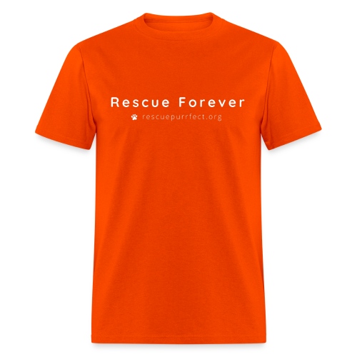 Rescue Purrfect Basic Logo White - Men's T-Shirt