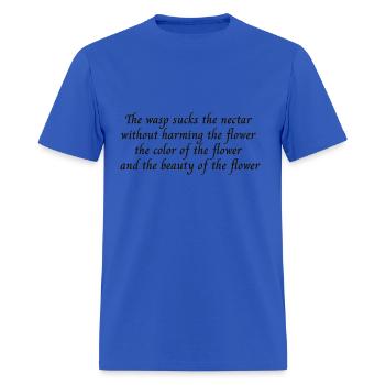 text design - Men's T-Shirt - royal blue - Front - Jose (178cm)
