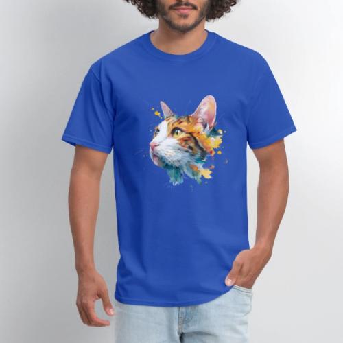 Cat: Feline Ink Burst - Men's T-Shirt