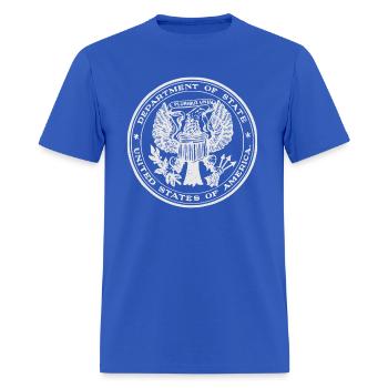 Sceau du Département d’État des États-Unis - T-shirt Homme - bleu royal - Devant - Jose (178cm)