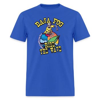 Ride the Wave Baja Fog Skelly - Men's T-Shirt - royal blue - Front - Jose (178cm)