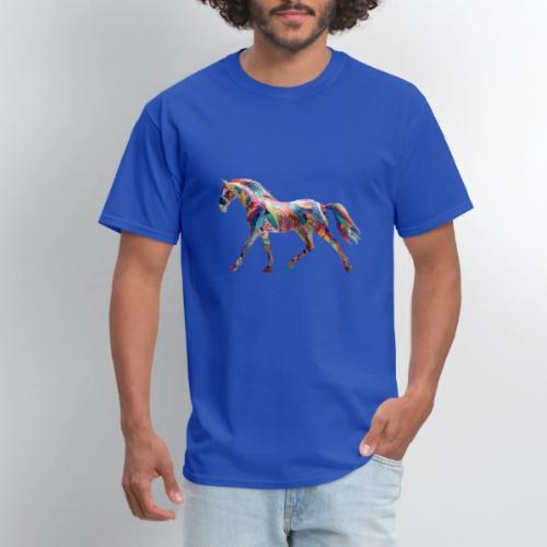 Colorful Abstract Horse Art Design - Men's T-Shirt