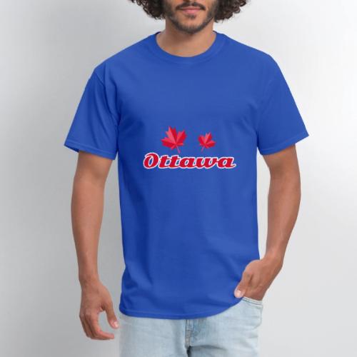 Ottawa with two red maple leaves - Men's T-Shirt