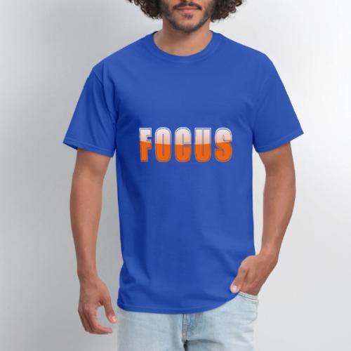 FOCUS Vibrant Orange Motivational Word Design - Men's T-Shirt
