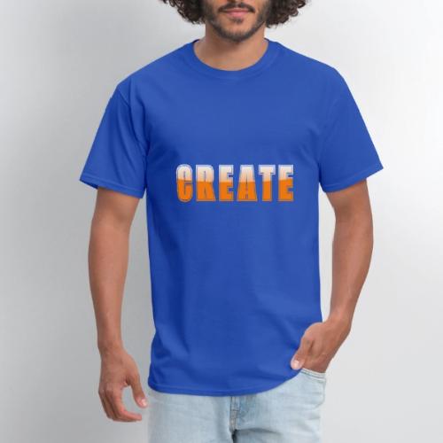 CREATE Vibrant Orange Bold Word Graphic - Men's T-Shirt