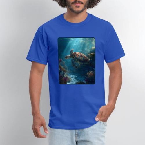 Sea Turtle Coral Reef Design - Men's T-Shirt