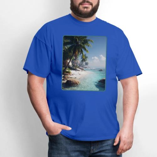 Tropical Beach Paradise Palm Design - Men's T-Shirt